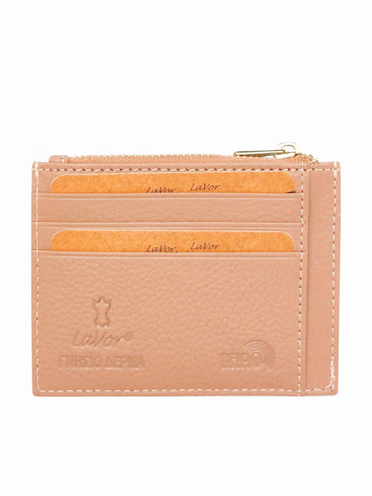 Small Leather Women's Wallet Classic with RFID Pink
