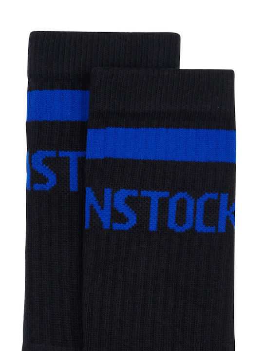 Hohe Socken Birkenstock Baumwoll-Crew Streifen Schwarz