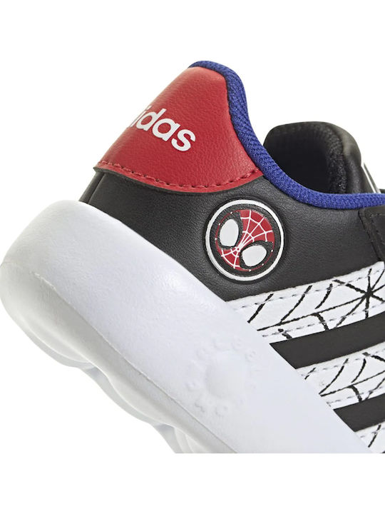 Marvel Grand Court Spider-Man Παιδικά Sneakers με Σκρατς Core Black / Cloud White / Semi Lucid Blue