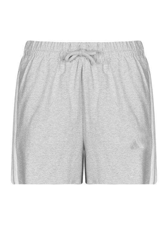 Essentials 3-Stripes Γυναικείο Αθλητικό Σορτς Γκρι