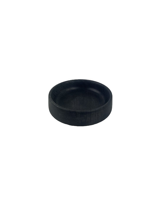 Nakaro Wood Serving Bowl Round Wooden Black with Diameter 12cm