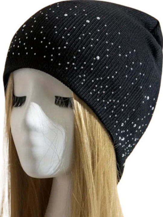 Beanie Feminin Căciulă Tricotat în culoarea Negru