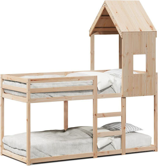 Kinderbett Koje Einzeln Beige für Matratze 90x200cm