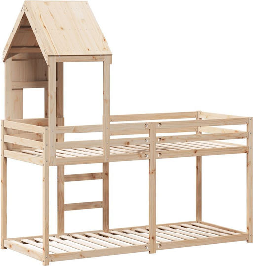Kinderbett Koje Einzeln Beige für Matratze 90x200cm