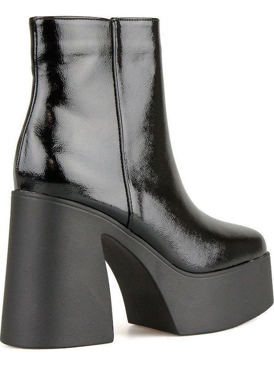 Women's Ankle Boots made of Patent Leather Black