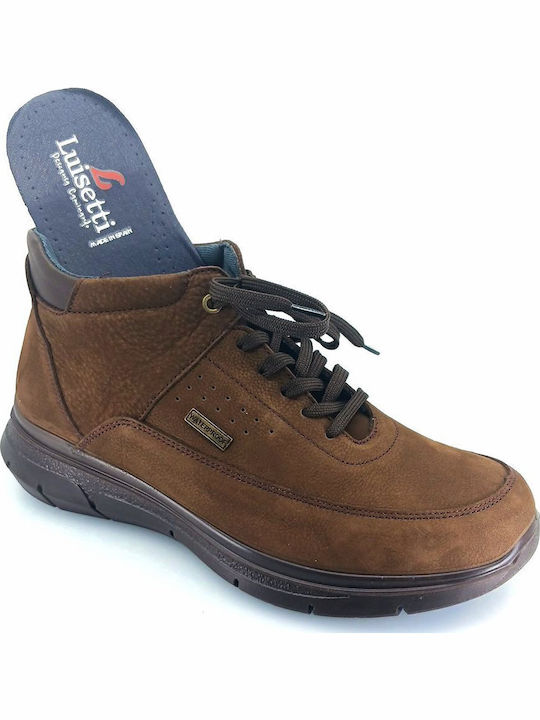 Leather Brown Men's Boots Waterproof
