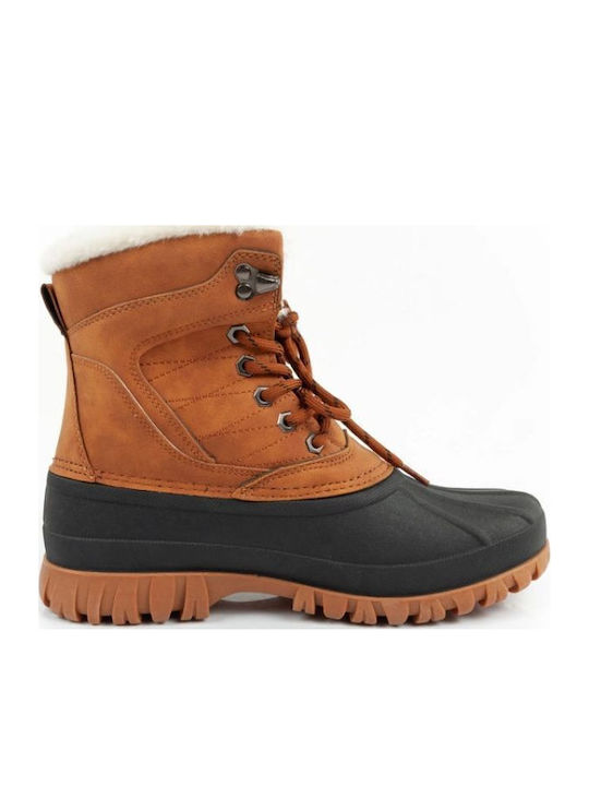 Stiefeletten Damen mit Pelz Braun