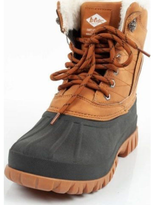 Stiefeletten Damen mit Pelz Braun
