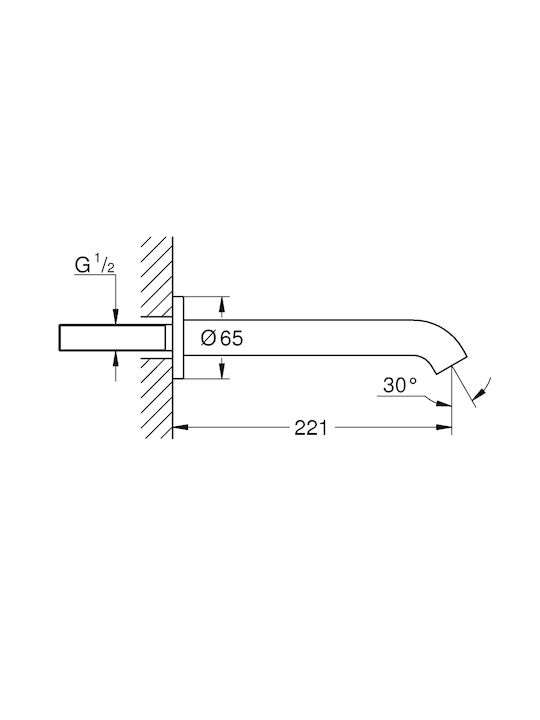 Grohe Built-in Faucet Spout for Shower Inox Silver