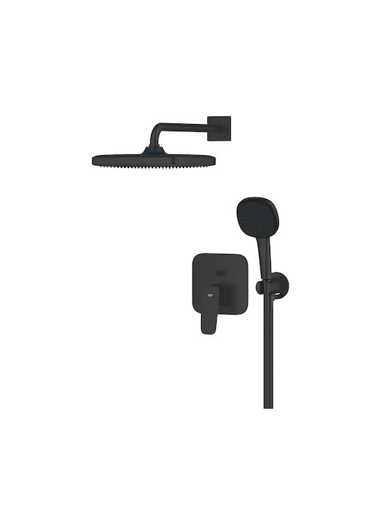 Grohe Σετ Μίκτης, Τηλέφωνο & Κεφαλή Ντουζ Εντοιχισμού για Ντουζιέρα 2 Εξόδων Μαύρο 4067393050292