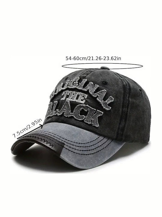 Luciano Faketti Vintage Style Washed Baseball Cap Men & Women "Black" Lightweight Polyester Sun Hat Stitched Brim Available Gray