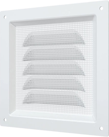 Mmotors Περσίδα Εξαερισμού 12x12cm Τετράγωνη με Σίτα