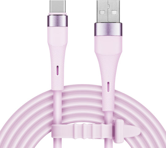 Usb Cable 1 M Pink Silicone Type-c Kruger&matz Basic