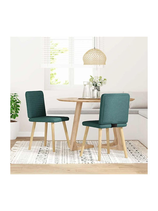 Dining Room Fabric Chair Dark Green 45x54x86cm 2pcs