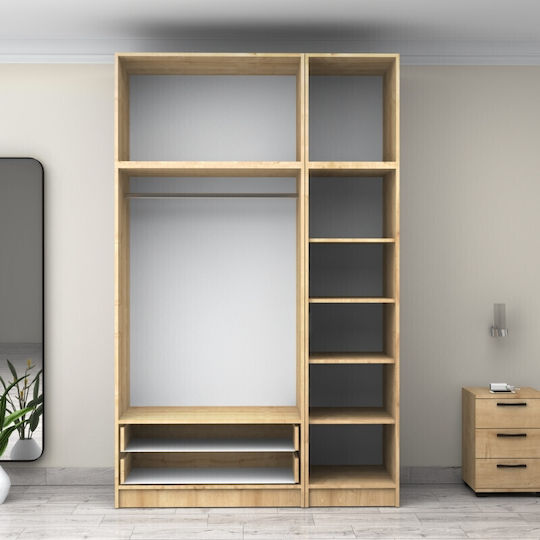 Triple Door Wardrobe Victoria with Loft Natural Beech 150x60x240cm