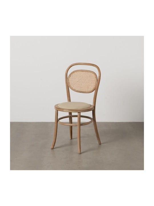 Dining Room Wooden Chair Beige 41x41x89cm