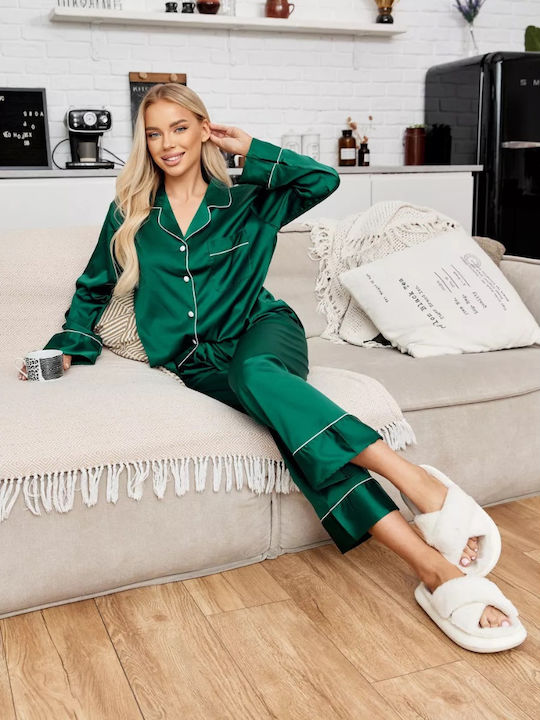 La Lolita Amsterdam Winter Women's Petrol Blue Pyjama Set Tiana