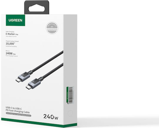 Ugreen USB 2.0 Cable USB-C male - USB-C 240W Γκρι 2m 45068