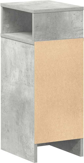 Grey Wooden Bedside Table Concrete 25x31x66cm