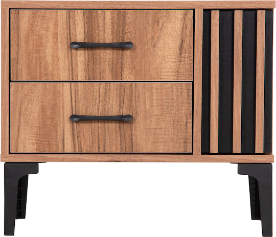 Harry Wooden Bedside Table Beige 55x43x48cm
