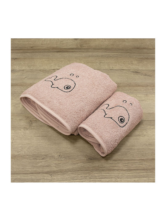 Lino Home Set of baby towels 2pcs Pink