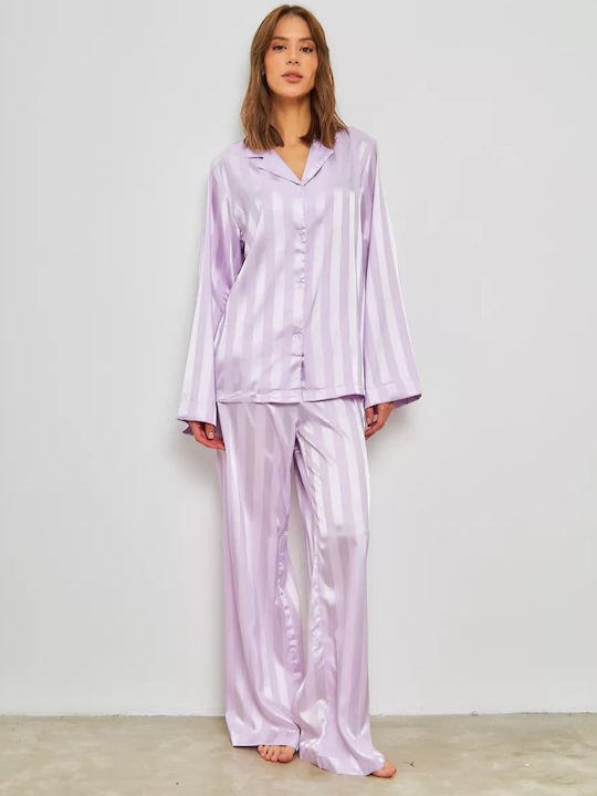 La Lolita Amsterdam Summer Women's Pyjamas Set Lilac Emery