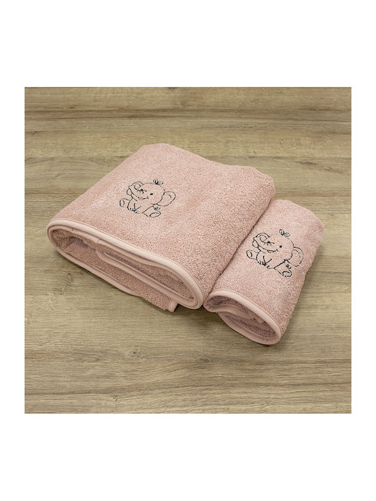 Lino Home Set of baby towels 2pcs Pink