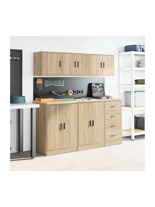 Wall Living Room Cabinet Made of Particle Board Brown 60x30x41cm