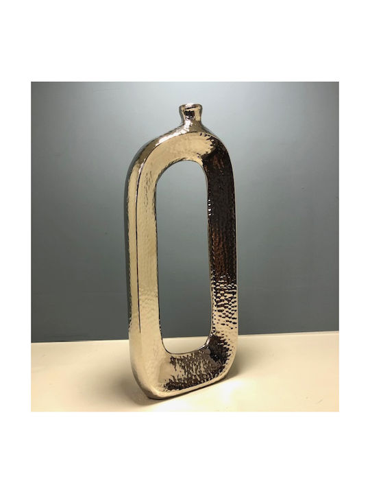 Karvounis Decorative Vase Silver 13x2.5x30.5cm