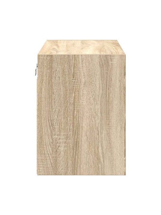 Wall Living Room Cabinet Made of Particle Board Brown 60x30x41cm