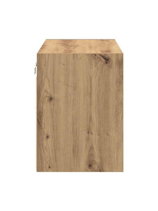 Wall Living Room Display Cabinet Made of Particle Board Brown 60x30x41cm