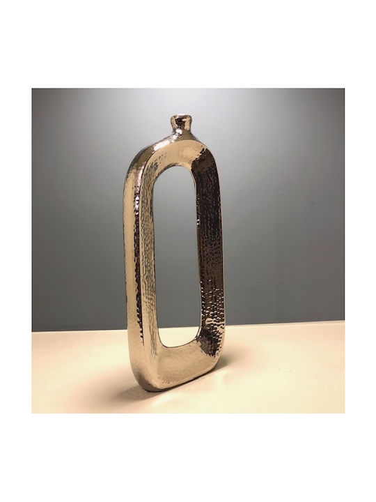 Karvounis Decorative Vase Silver 13x2.5x30.5cm