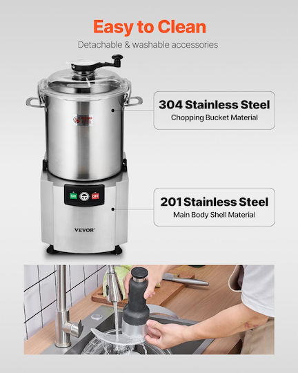 Vevor Küchenmaschine & Gemüsemixer 18L Edelstahl Lebensmittelqualität