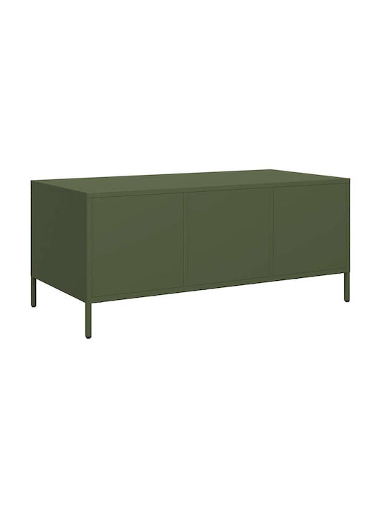 Rectangular Central Metal Coffee Table Green M101.5xP50xH43.5cm