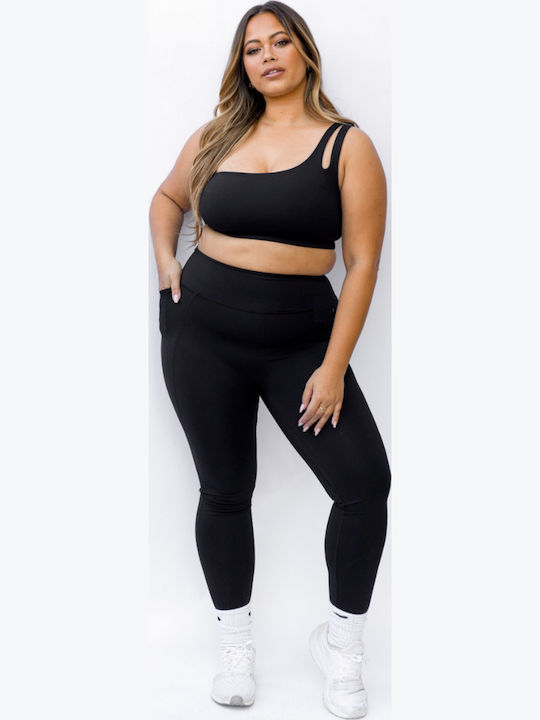 Zizel Training Women's Long High Waist Leggings Black