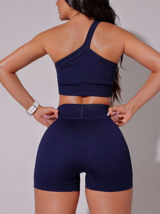 Amouna Training Women's Leggings Shorts Navy Blue
