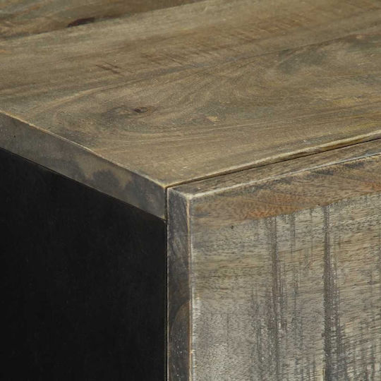 Chest of Drawers of Solid Wood Light Grey 60x33.5x75cm