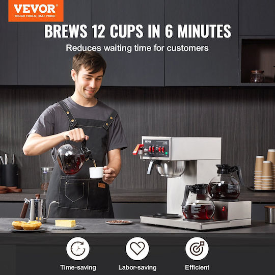 Vevor Commercial Filter Coffee Machine 1.8lt VV-BLHSYMSKFJ3GO2QWUV2