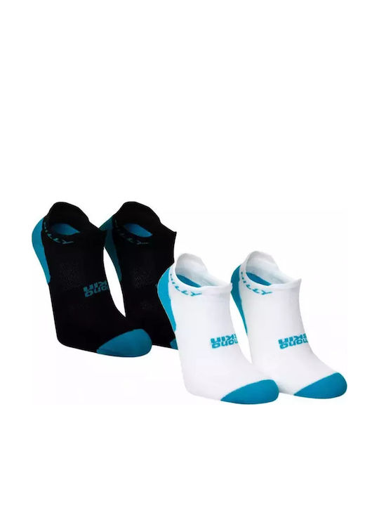 Hilly Active Socklet Min White Black Peacock 2-Pairs White Hilly