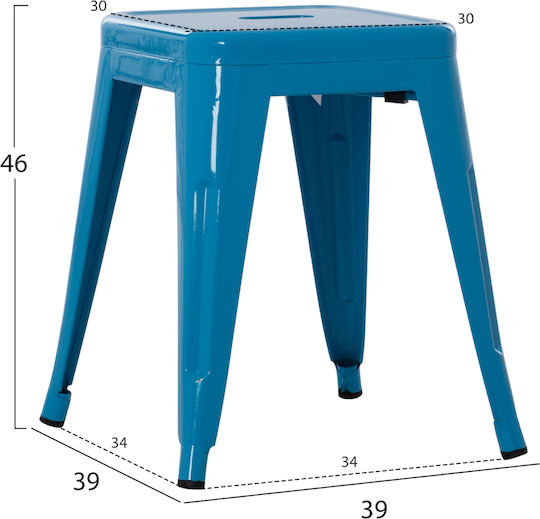 Μεταλλικό Σκαμνάκι Melita 37x37x45cm Μεταλλικό Σκαμνάκι Melita 37x37x45cm