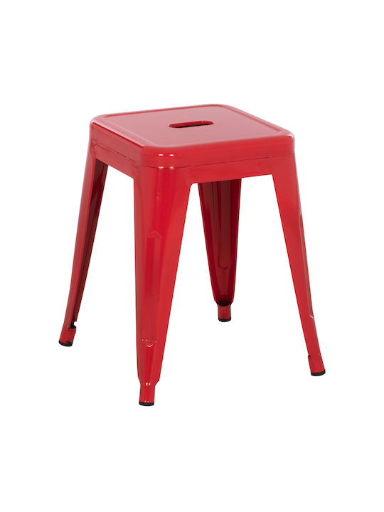 Metallischer Gartenhocker Exterieur Melita Rote 37x37x45cm