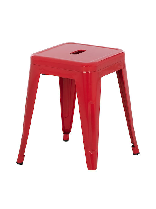 Metallischer Gartenhocker Exterieur Melita Rote 37x37x45cm