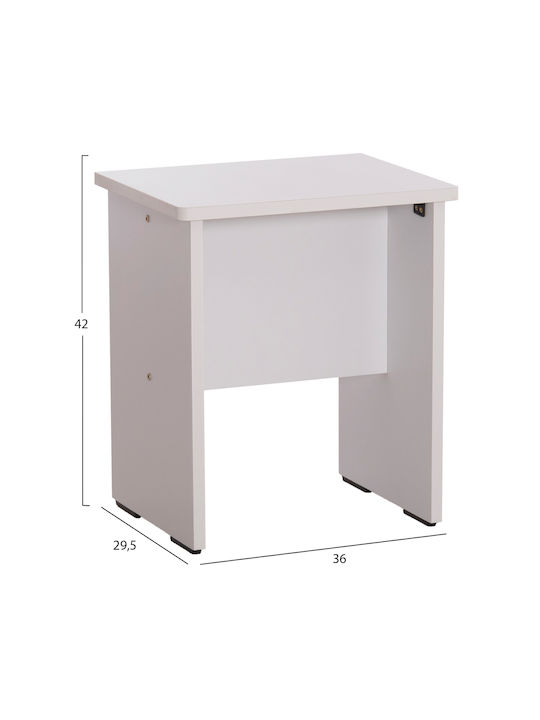 Schminktisch Crystel Hölzern White mit Spiegel 74x39x155cm