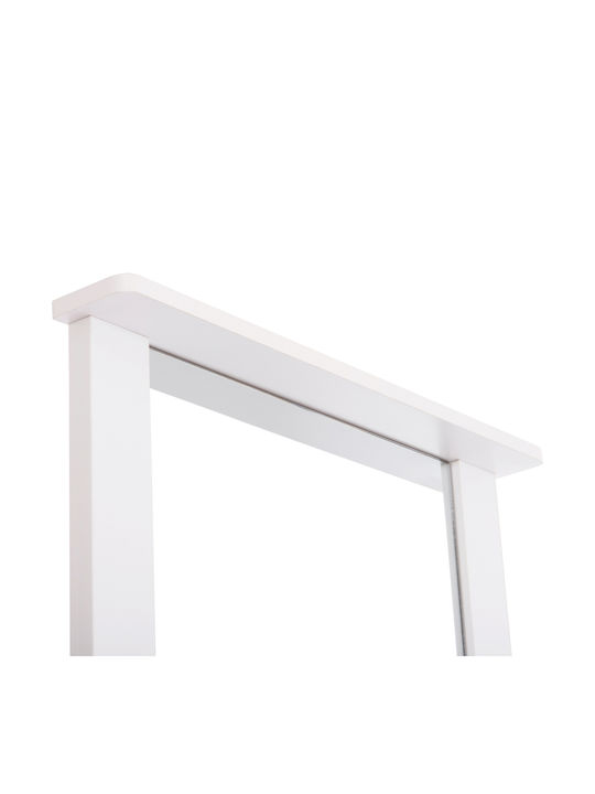 Schminktisch Crystel Hölzern White mit Spiegel 74x39x155cm