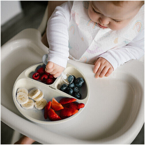 Babyono Baby Food Plate made of Silicone Beige