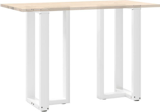 vidaXL Metallic Furniture Leg 2 Pieces Suitable for Table / Coffee Table / Office 40x35x90cm White