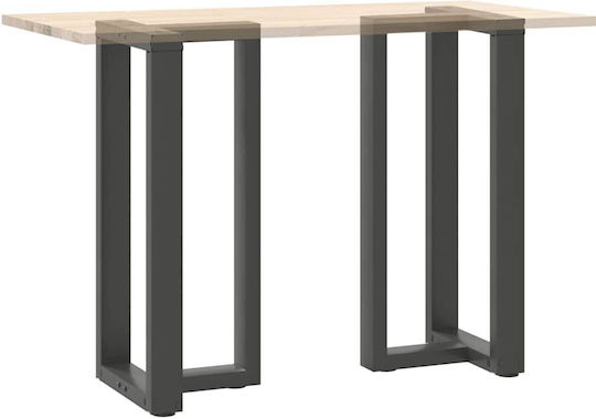 vidaXL Metallisches Möbelbein 2Stücke Für Tisch / Beistelltisch / Büro 40x35x90cm Anthrazit
