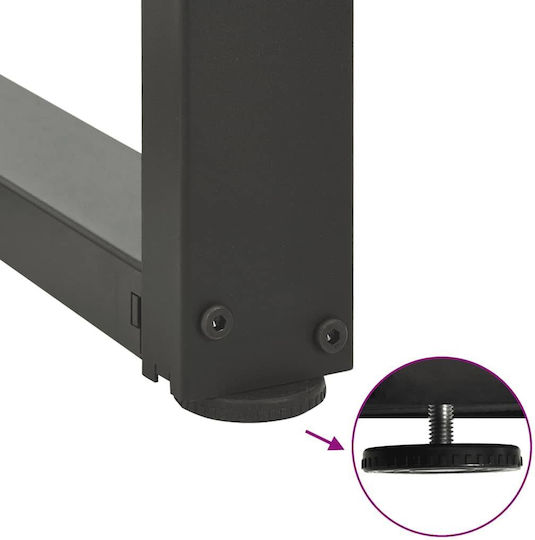 vidaXL Metallisches Möbelbein 2Stücke Für Tisch / Beistelltisch / Büro 40x35x90cm Anthrazit