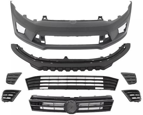 Front Bumper Vw Polo 6r 2009-2017 Wrc Look Grille