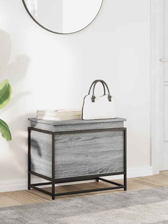 vidaXL Aufbewahrungsbox Dekorative Truhe Hölzernes Gray 60x40x51.5cm